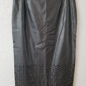 Faux Leather Pencil Skirt
